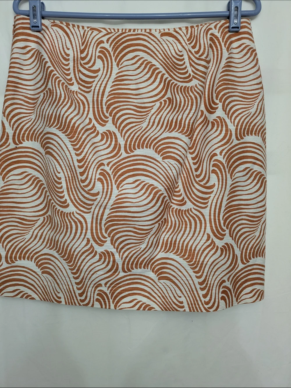 Ann Taylor Abstract Wave Print Textured Mini Skirt Size 8